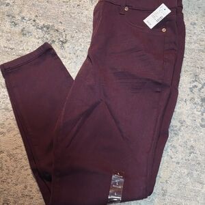 Maurices Dark Red Jeggings (L)
